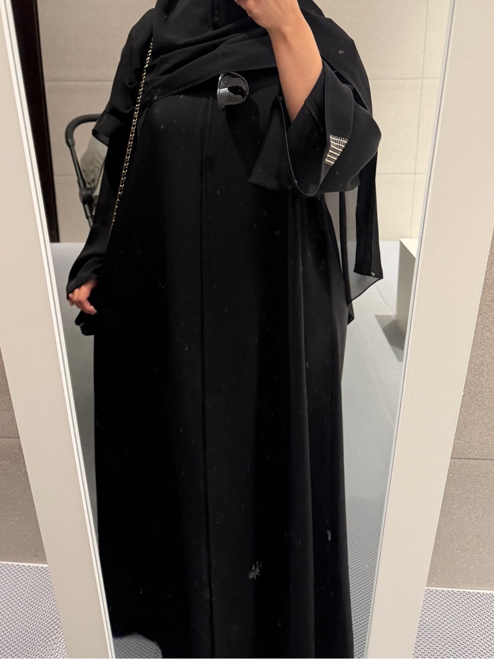 Black Modest Abaya Dress with Hijab